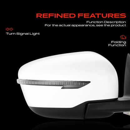 Passenger Power Glass Side Mirror for Nissan Rogue (2017–2020) 963019TB1C, 963019TB1CPFM, 963734BA0A, NI1321287