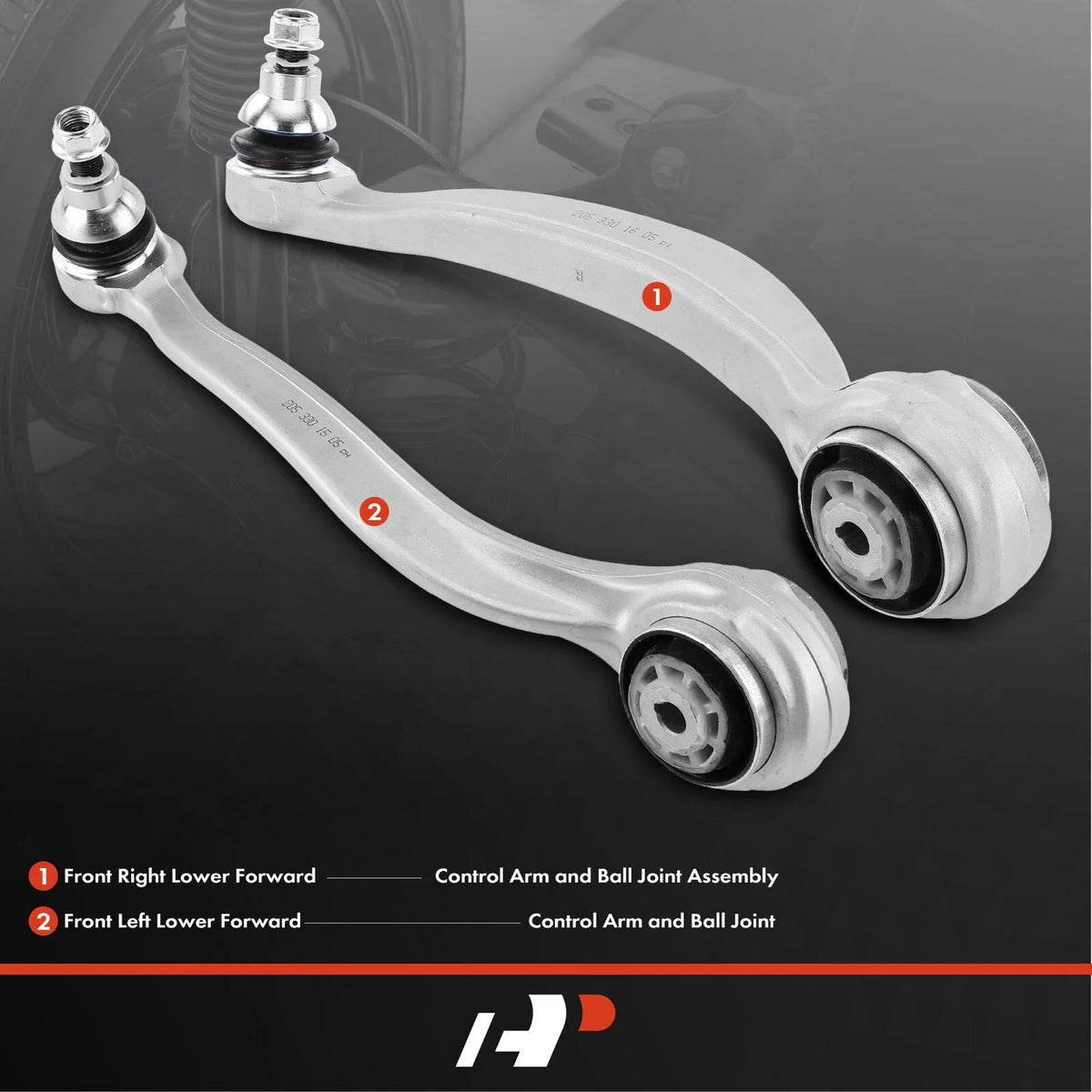 2X Front Lower Control Arm Ball Joint for Mercedes-Benz A-Class (2016–2023)