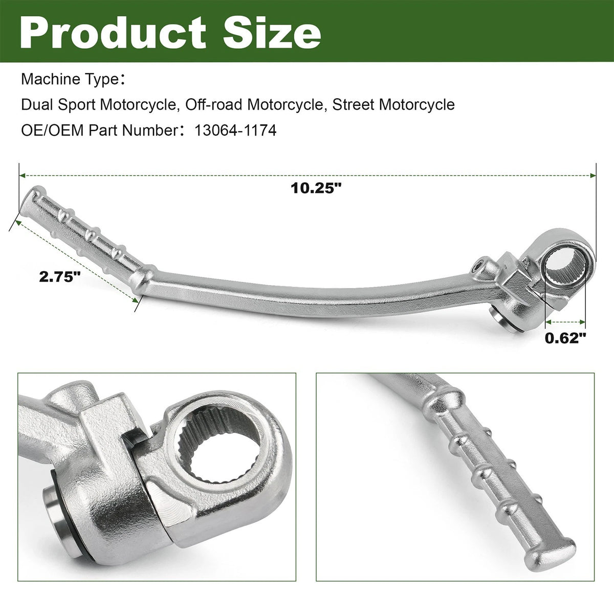 Kick Starter Lever Assembly 13064-1174 for Kawasaki KDX 200 220R (1995–2006)