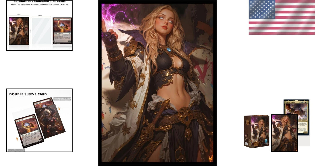 Set of 100 Textured Back Art Card Sleeves for Standard MTG (MS020-Liliana)