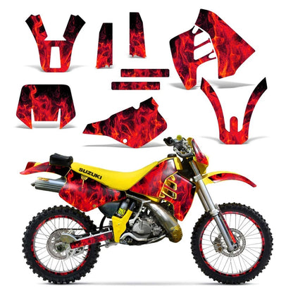 Graphic Stickers +#PLT/RIM Decals for Suzuki RMX250 (1989–1998)