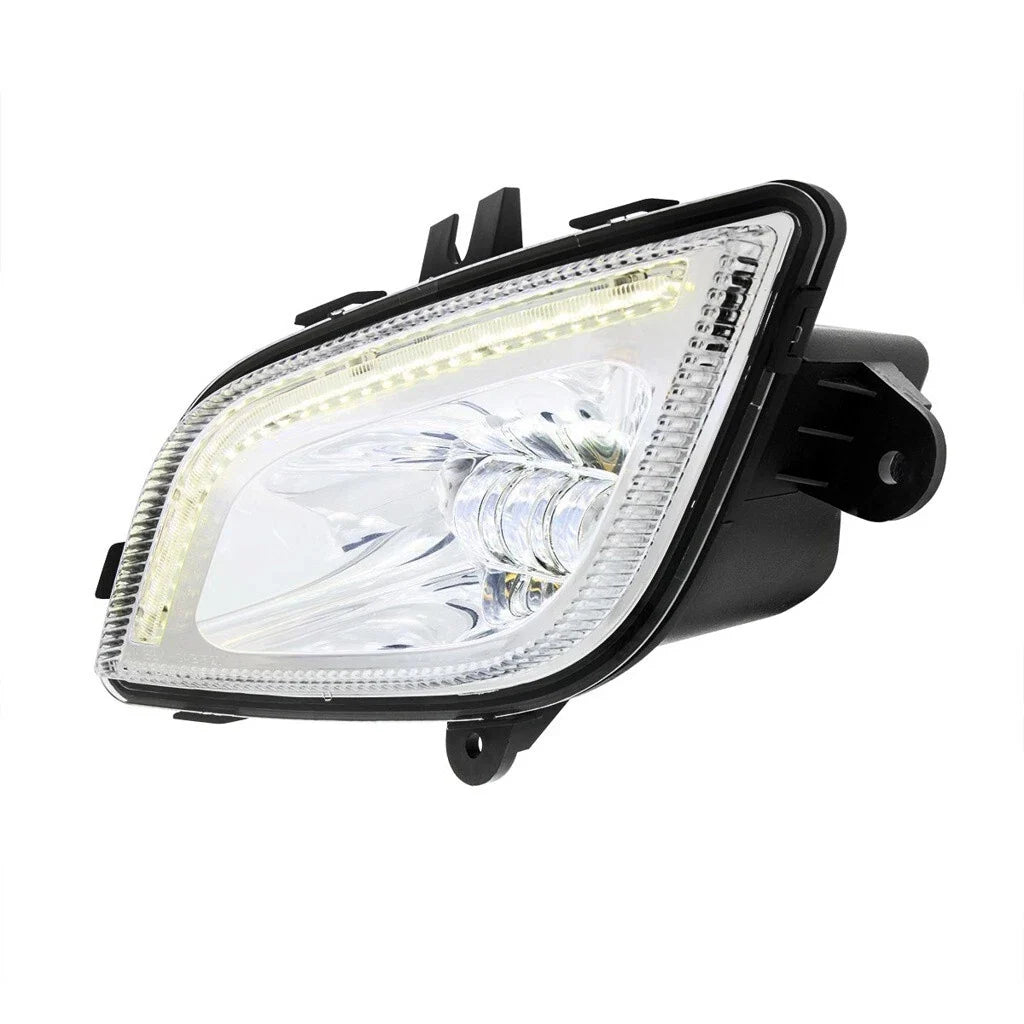 Chrome Full LED Fog Lights Lamps Replacement for Freightliner Cascadia (2018–2024)