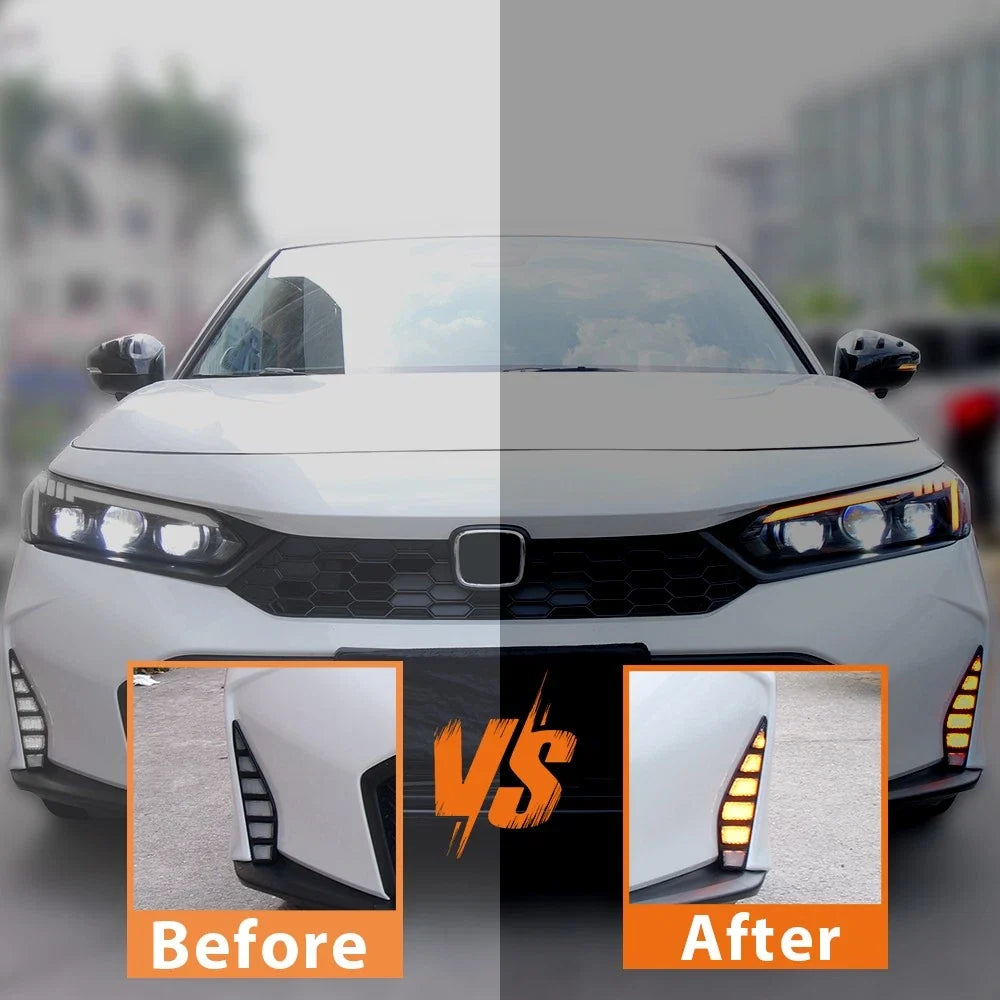 Dynamic LED Daytime Running Lights w/ Turn Signals for Honda Civic (2025–2025)
