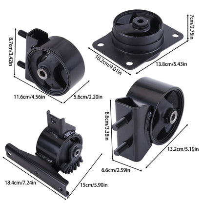 Engine Motor Mount Set of 4 for Suzuki Sx4 (2007–2009) 11710-80J00 11720-80J00 11610-80J00 11620-80J00