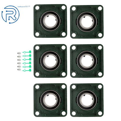 6 Pack UCF210-32 Pillow Block Flange Bearing for 2" Bore (Fits )