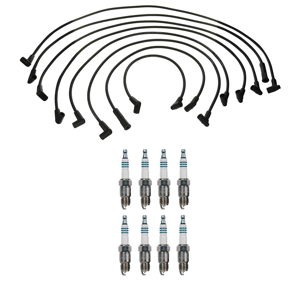 Denso Wire Set & 8 Iridium Power Spark Plugs for GM 4.4L 5.0L 5.7L (0.044)
