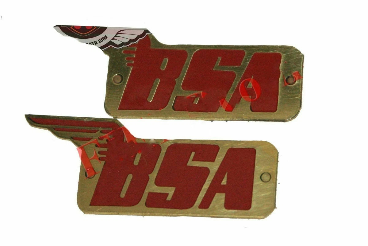 Pair Red Petrol Fuel Tank Logo Badge for BSA M20 Motorcycle