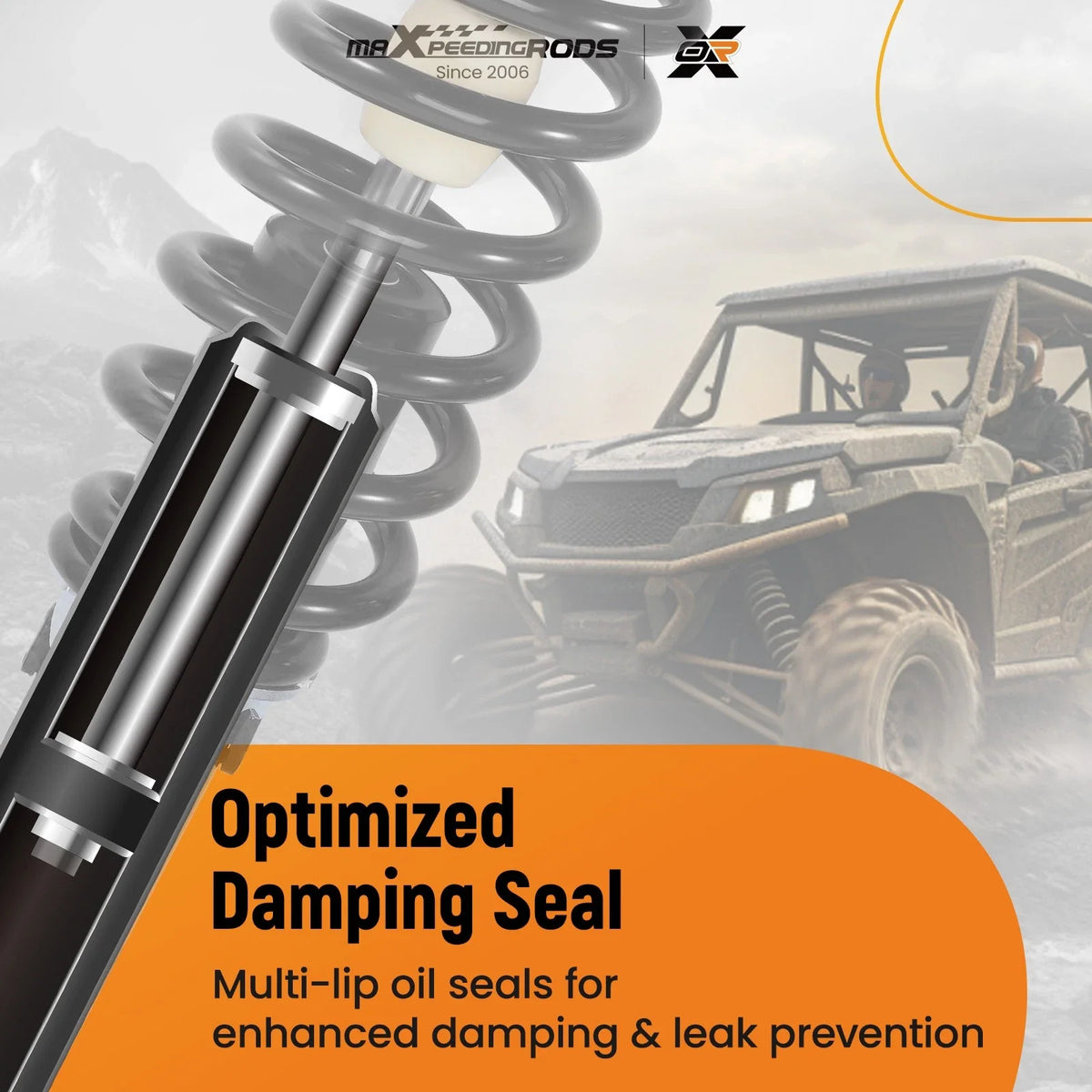 Set of 4 Struts Shocks for Polaris Ranger XP 570 900 1000 (2013–2024)