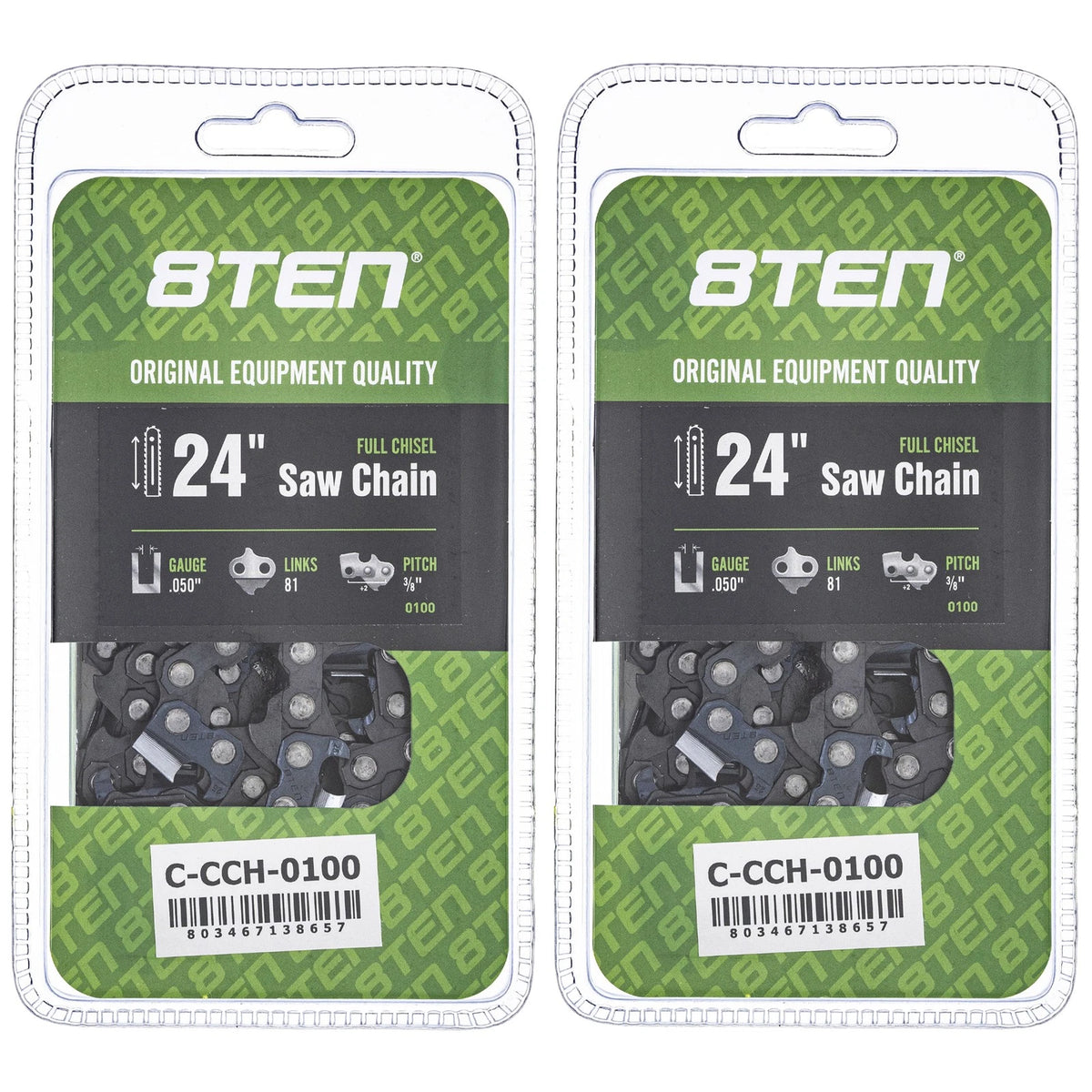 2-Pack Chainsaw Chain 24 Inch .050 3/8 81DL for Tanaka ECS-655 ECS-650 H47-81 H46-81 H80-81