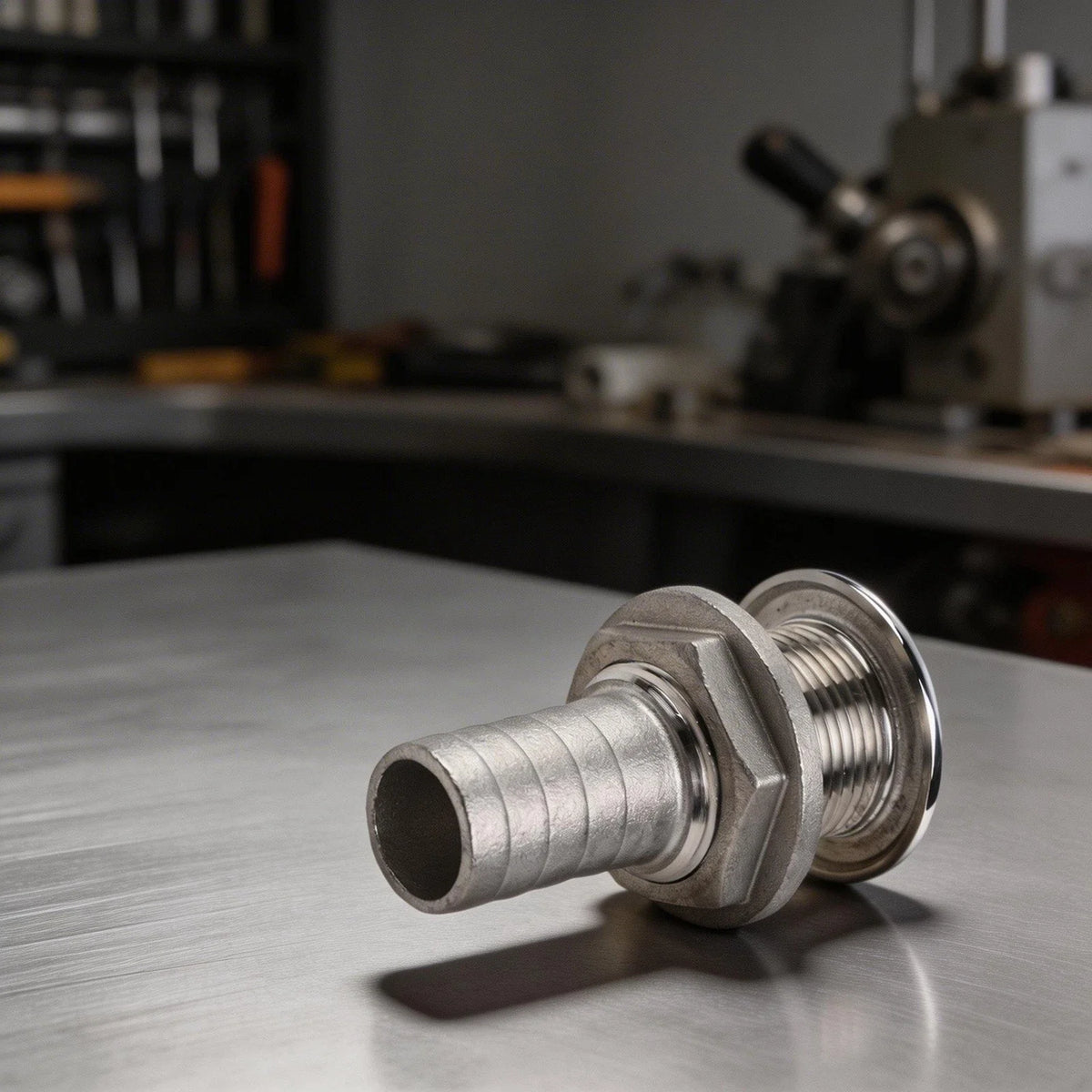 316 Stainless Steel Barbed Half Thread Drain for Marine Applications