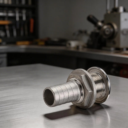 316 Stainless Steel Barbed Half Thread Drain for Marine Applications