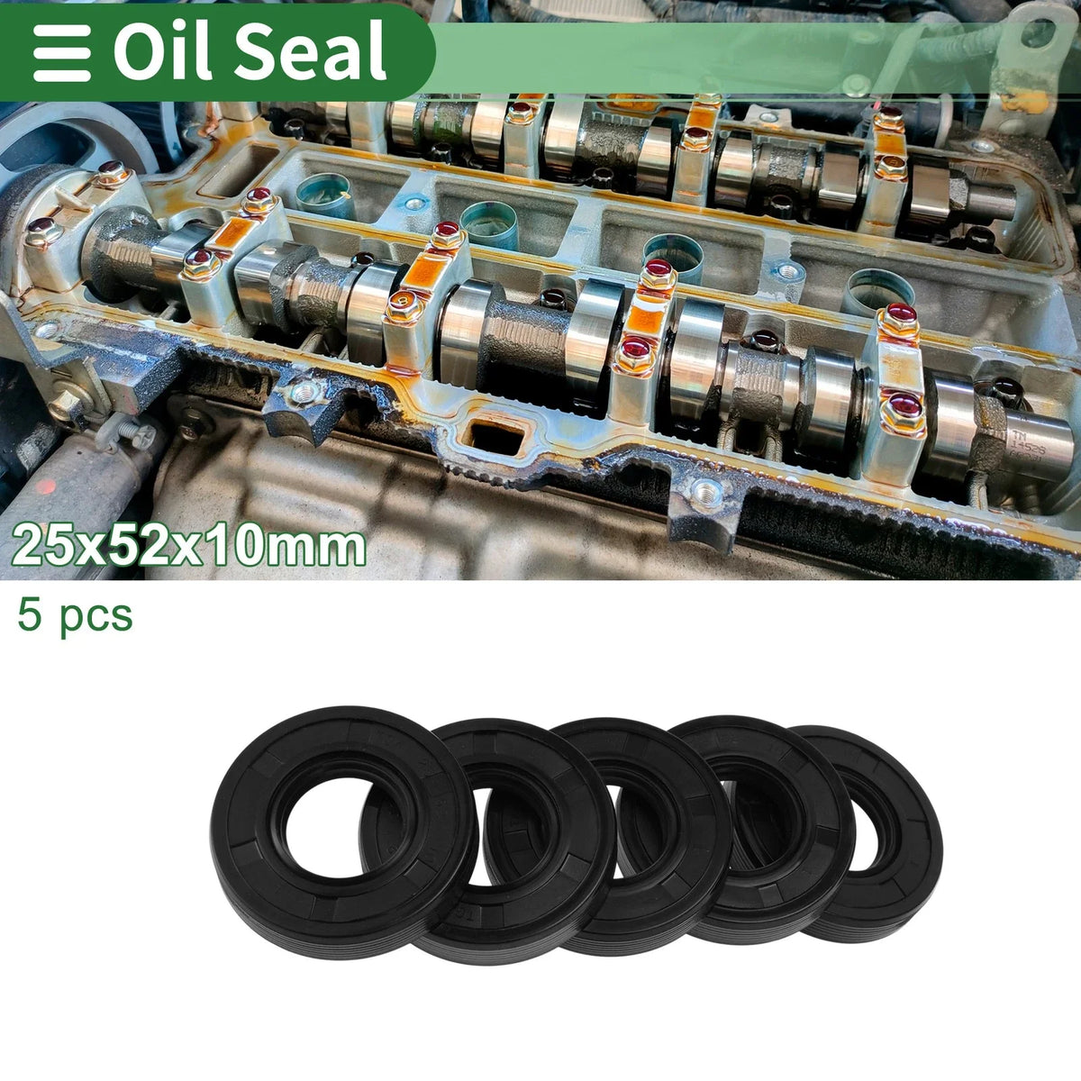 Oil Seal for Rotary Shaft (25x52x10mm)