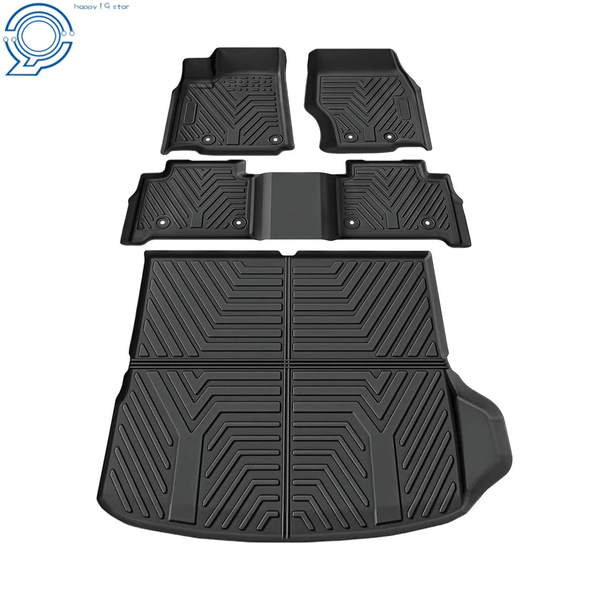 Set of 4 3D All Weather Floor Mats for Jeep Grand Cherokee (2022–2025) TPE