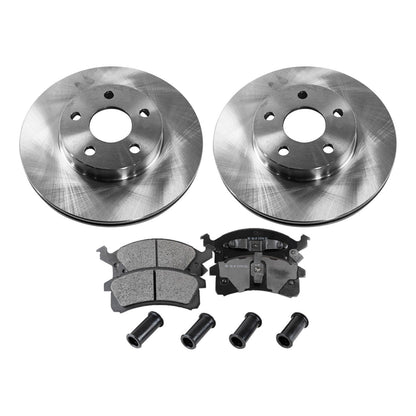 Set of 2 Brake Rotors and Pads for Buick Skylark (1990–1998) Front