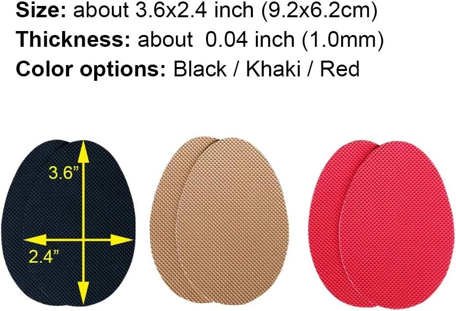 5 Pairs Anti-Slip Shoe Sole Grips, Non-Skid Self-Adhesive Black