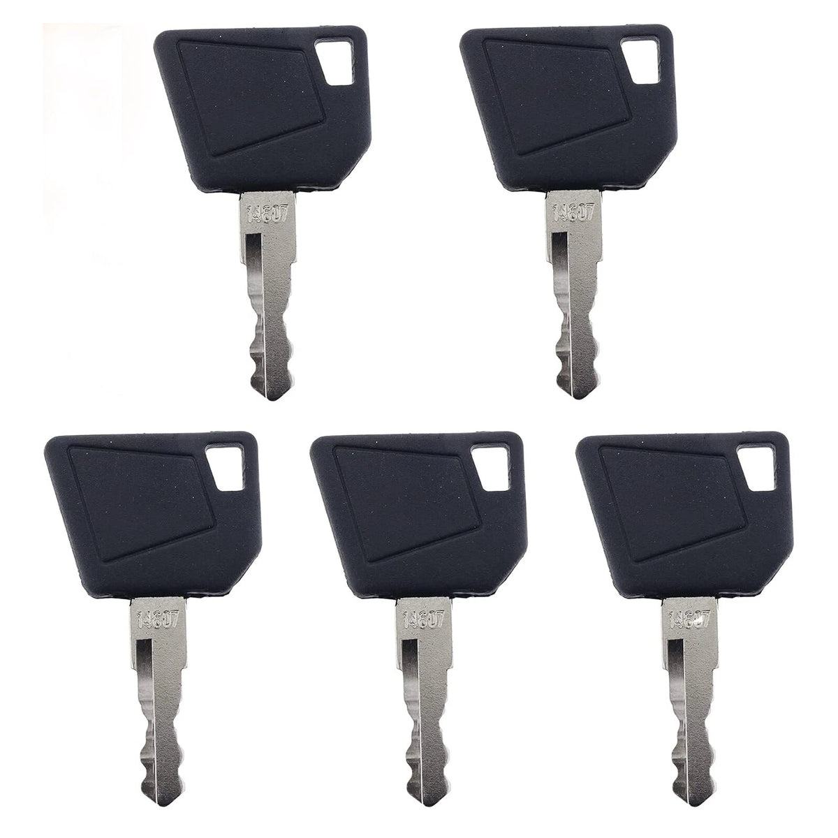 Set of 5 Ignition Keys for JCB Volvo Mini Excavator, Loader 3CX, 701, 45501, 14607