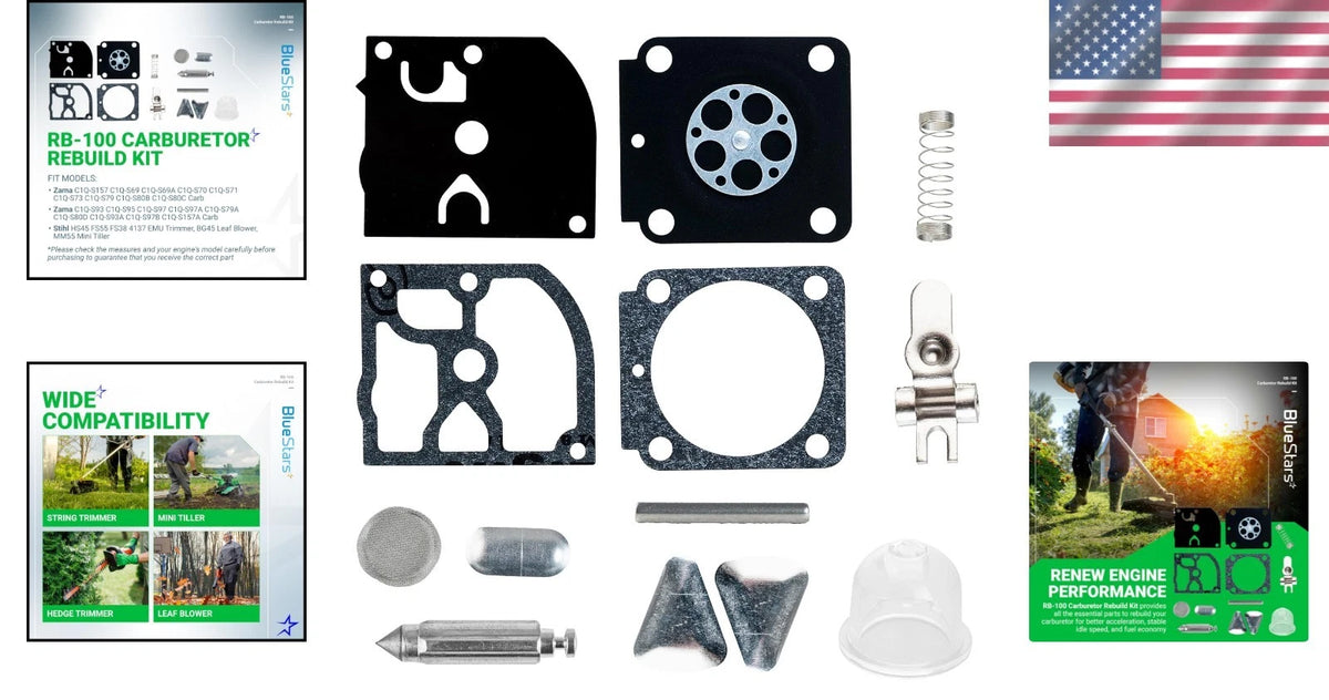 Metal Carburetor with Primer Bulb for Smooth Trimmer Performance