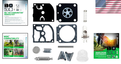 Metal Carburetor with Primer Bulb for Smooth Trimmer Performance