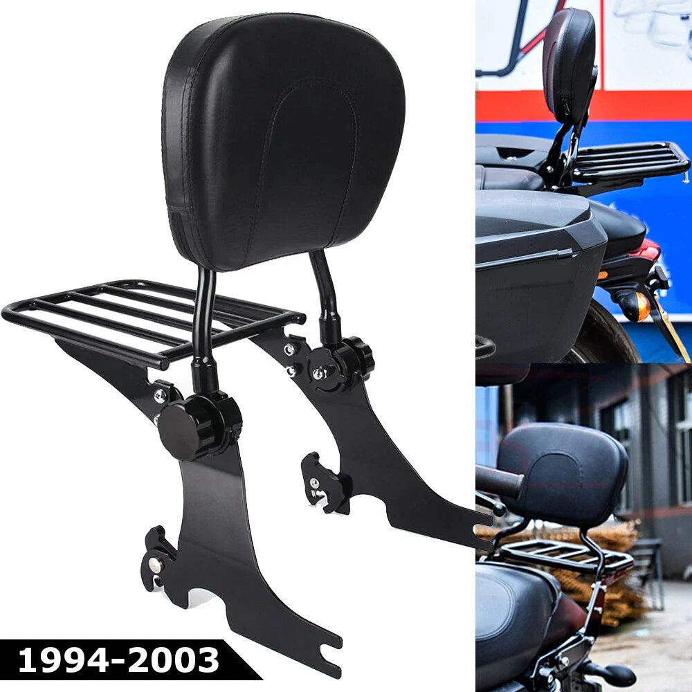 Backrest Sissy Bar & Luggage Rack for Harley Sportster XL 883 1200 (1994–2003)