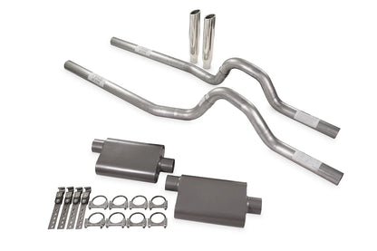 Dual Exhaust Kit 2.5" 2 Chamber Rear Exit for GM C/K 20 3/4 Ton (1973–1980)