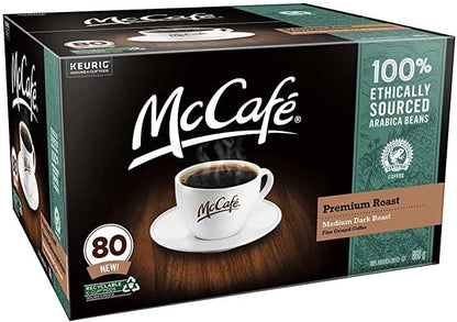 80 Count McCafe Premium Roast Coffee Pods for Coffee Makers (Imported)