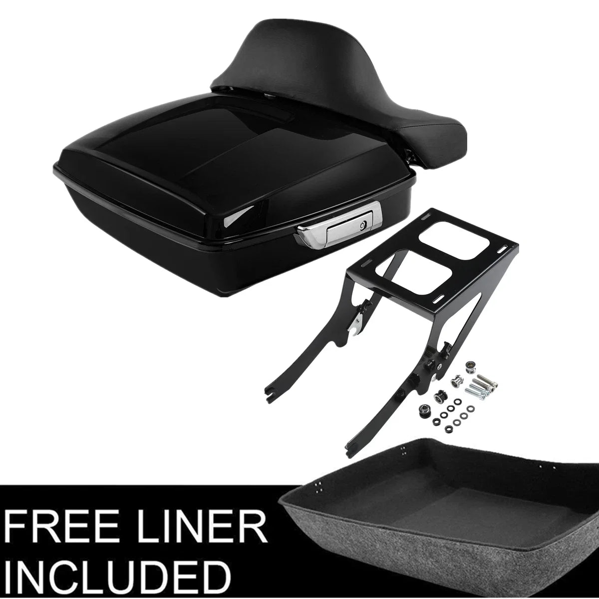 Trunk Pad Mount Rack for Harley Deluxe Heritage Classic (2018–2023) Black