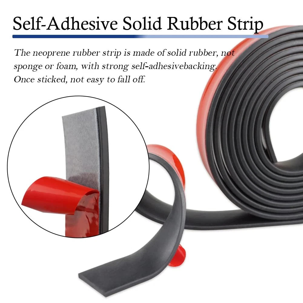 2" Wide Neoprene Rubber Strips Self Adhesive (20' Long)