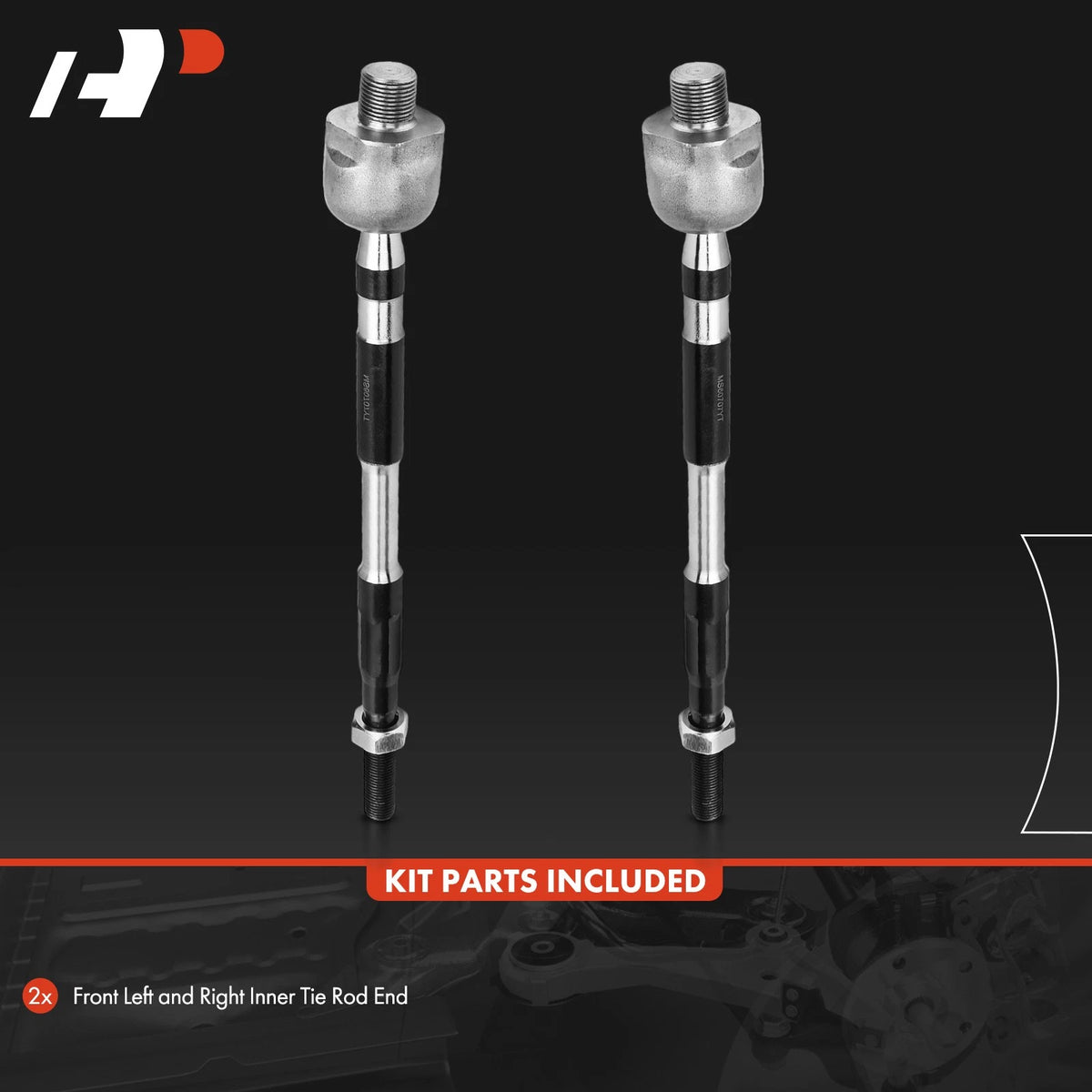 2X Front Inner Tie Rod End for Honda Ridgeline (2006–2014) EV800103