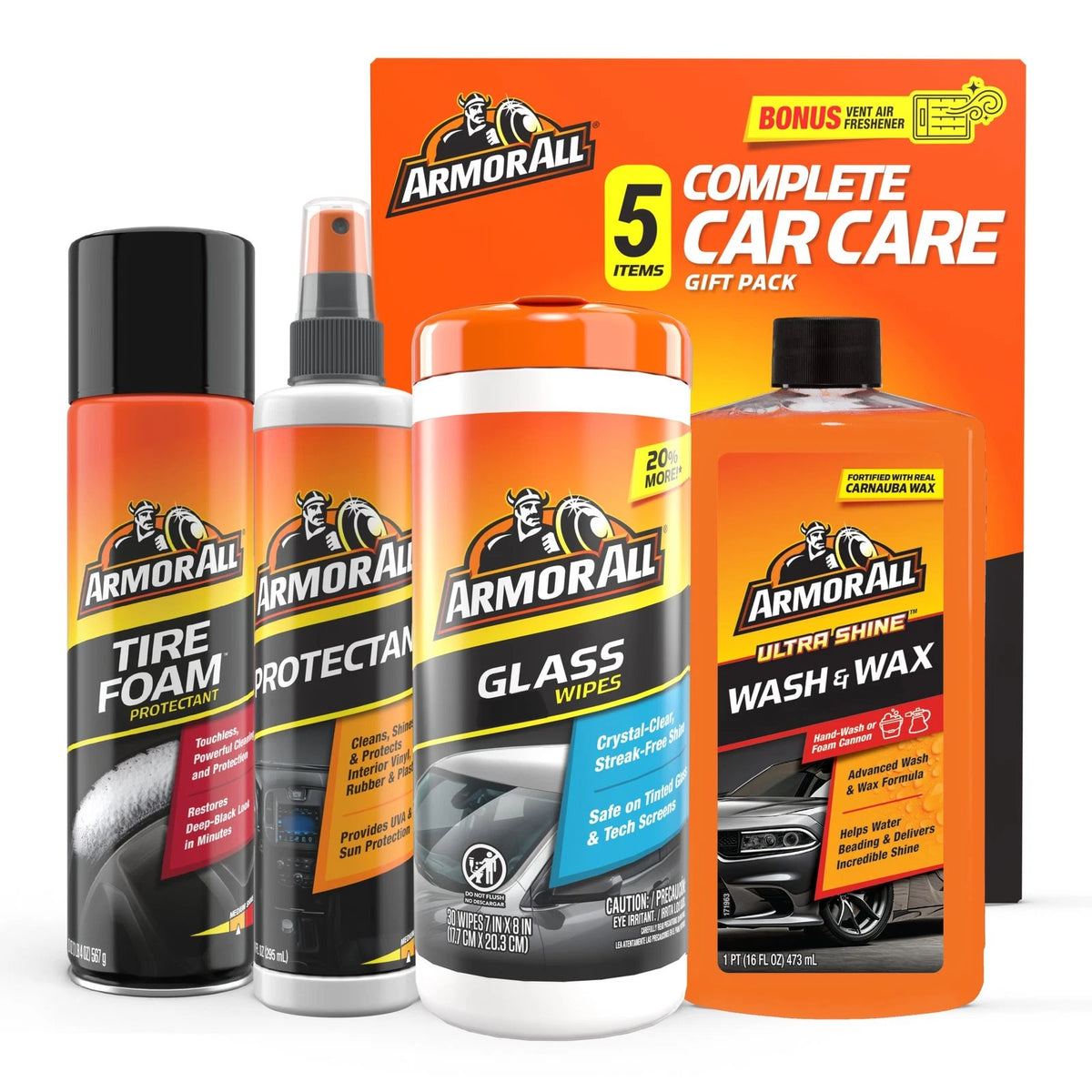 4-Piece Complete Car Care Kit for Universal Use (Multicolor)