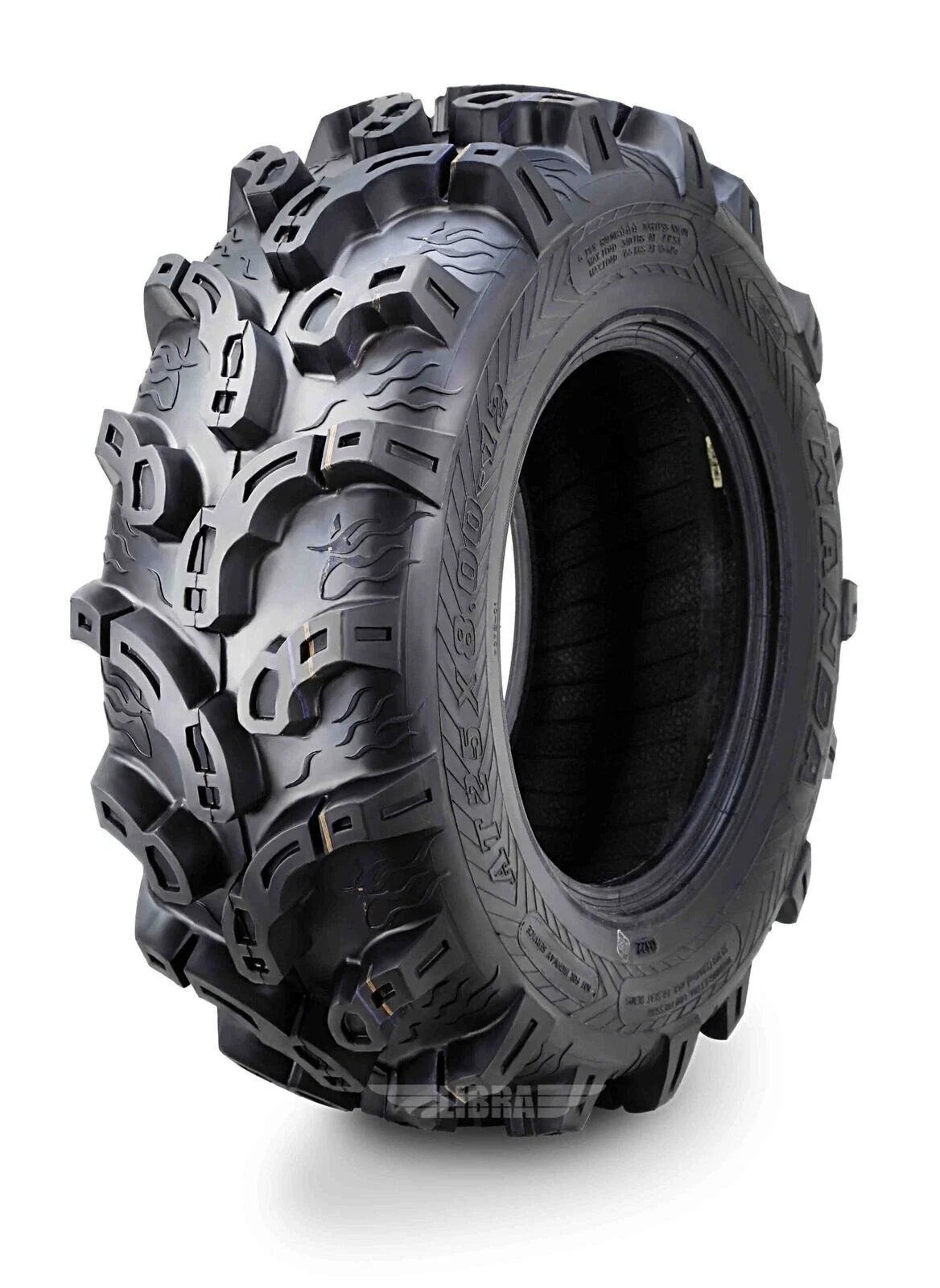 ATV Tire 25x8-12 Set of 4 WANDA UTV 25x8.00-12 6PR Ultra Deep Tread Mud