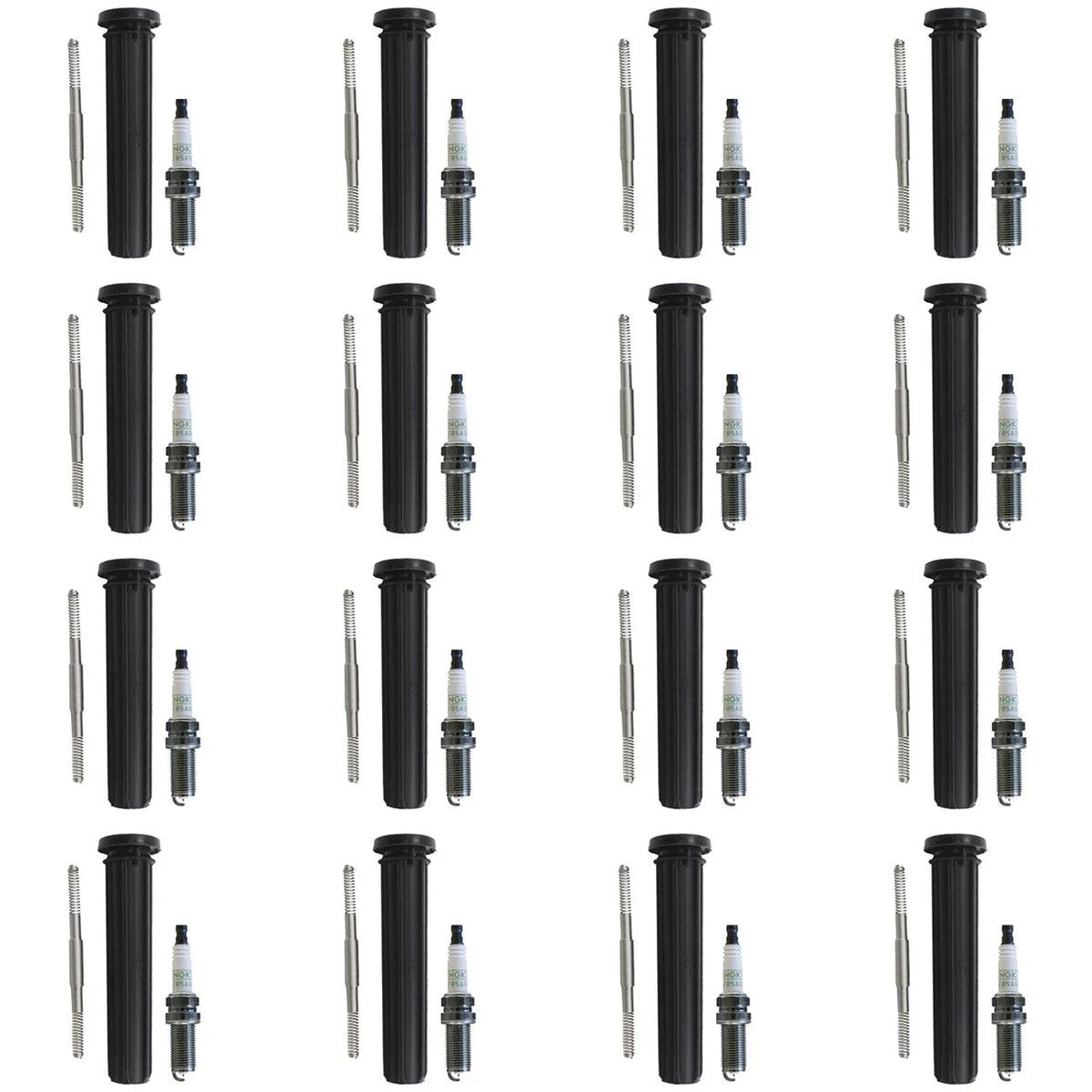 Set of 16 NGK G-Power Platinum Spark Plugs & Coil Boots for Charger 6.2L V8 (2015–2016)