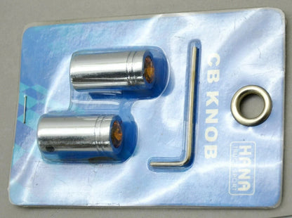 Set of 2 CB Radio Knobs for Cobra (HTS#5565A) Amber Jewel Chrome