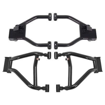 Set of 4 Black Screw-On Control A Arms for Polaris Ranger XP 800/900 (2010–2014)