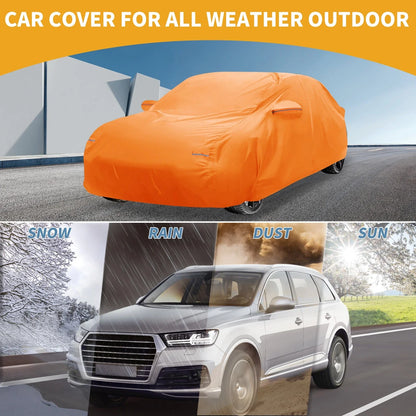 Waterproof Car Cover for Subaru Solterra (2022–2023) 210D-PU, Orange, Zipper