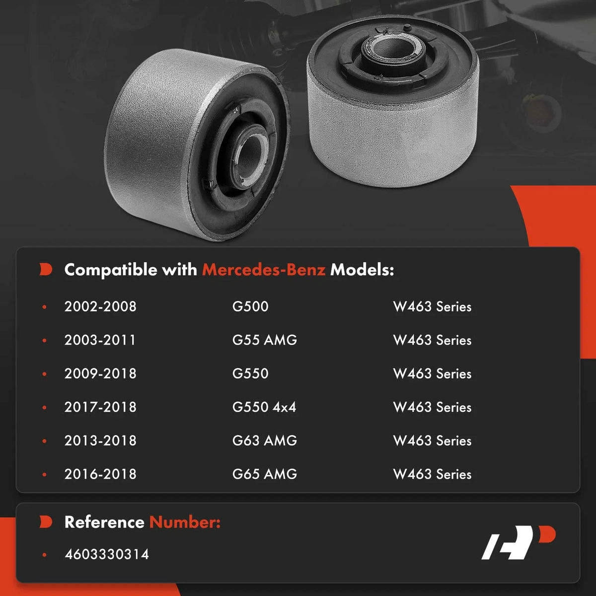 2X Front Lower Bushing for Mercedes-Benz G63 AMG (2013–2018)