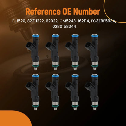 8Pcs Fuel Injectors for Ford E-Series F-Series 6.2L V8 (2015–2022) CM5243