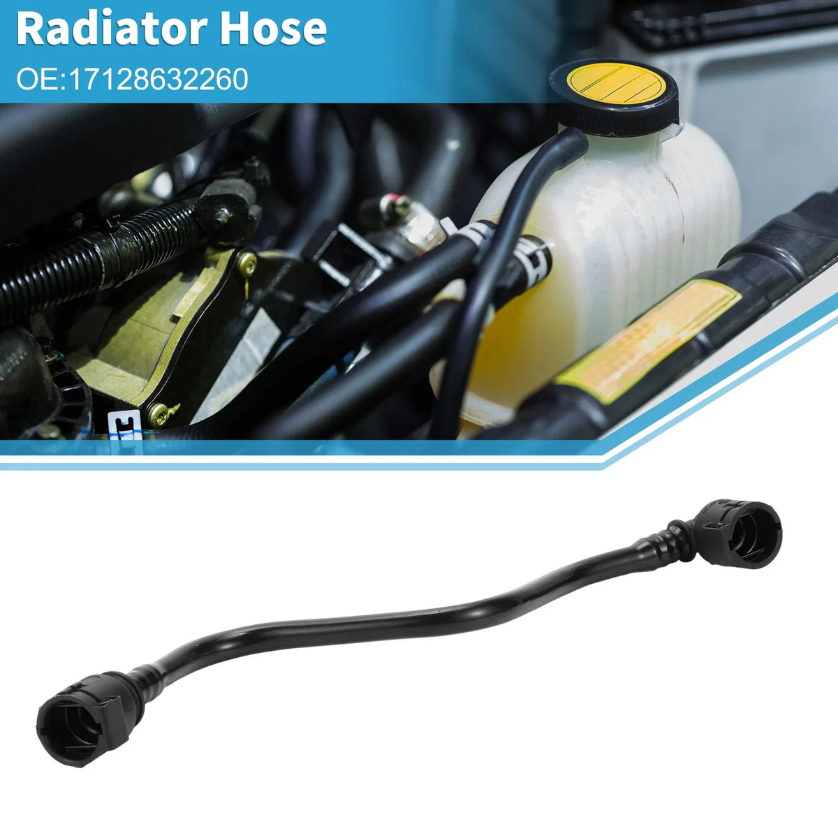 Radiator Hose No.17128632260 for BMW 530e (2018–2022) Plastic Black