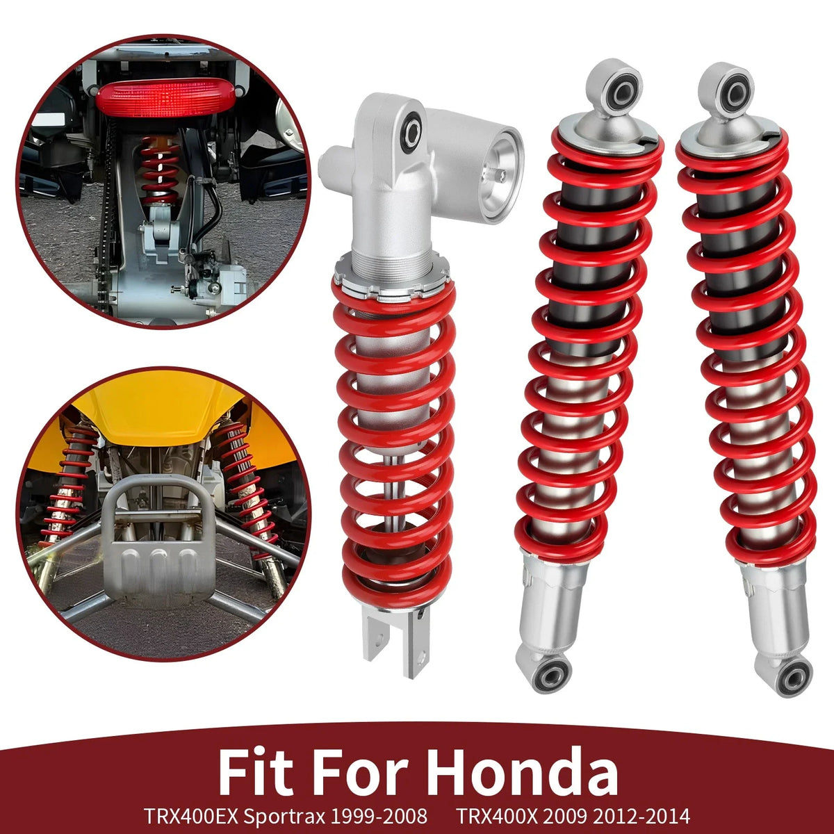 Front Rear Shock Absorbers for Honda Sportrax 400 TRX400X (1999–2014)