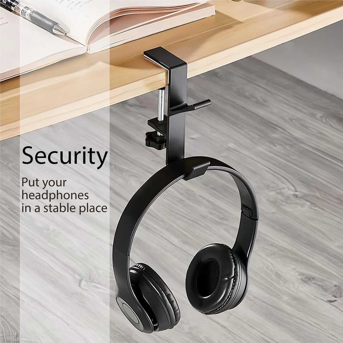 Adjustable Hook for L Shaped Gaming Desk (Onesize) - White