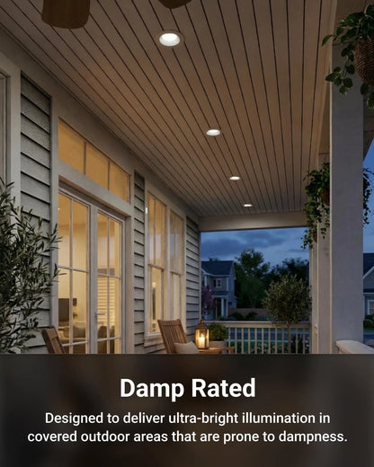 6 Inch LED Recessed Lighting Retrofit Can Lights Pack