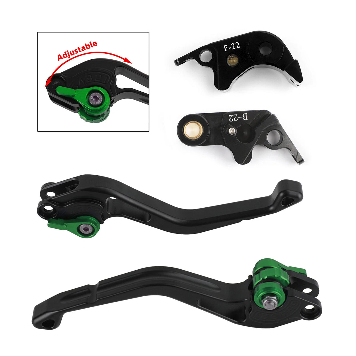Short Clutch Brake Lever for BMW S1000R S1000RR (2015–2018) M543-B080-GRN