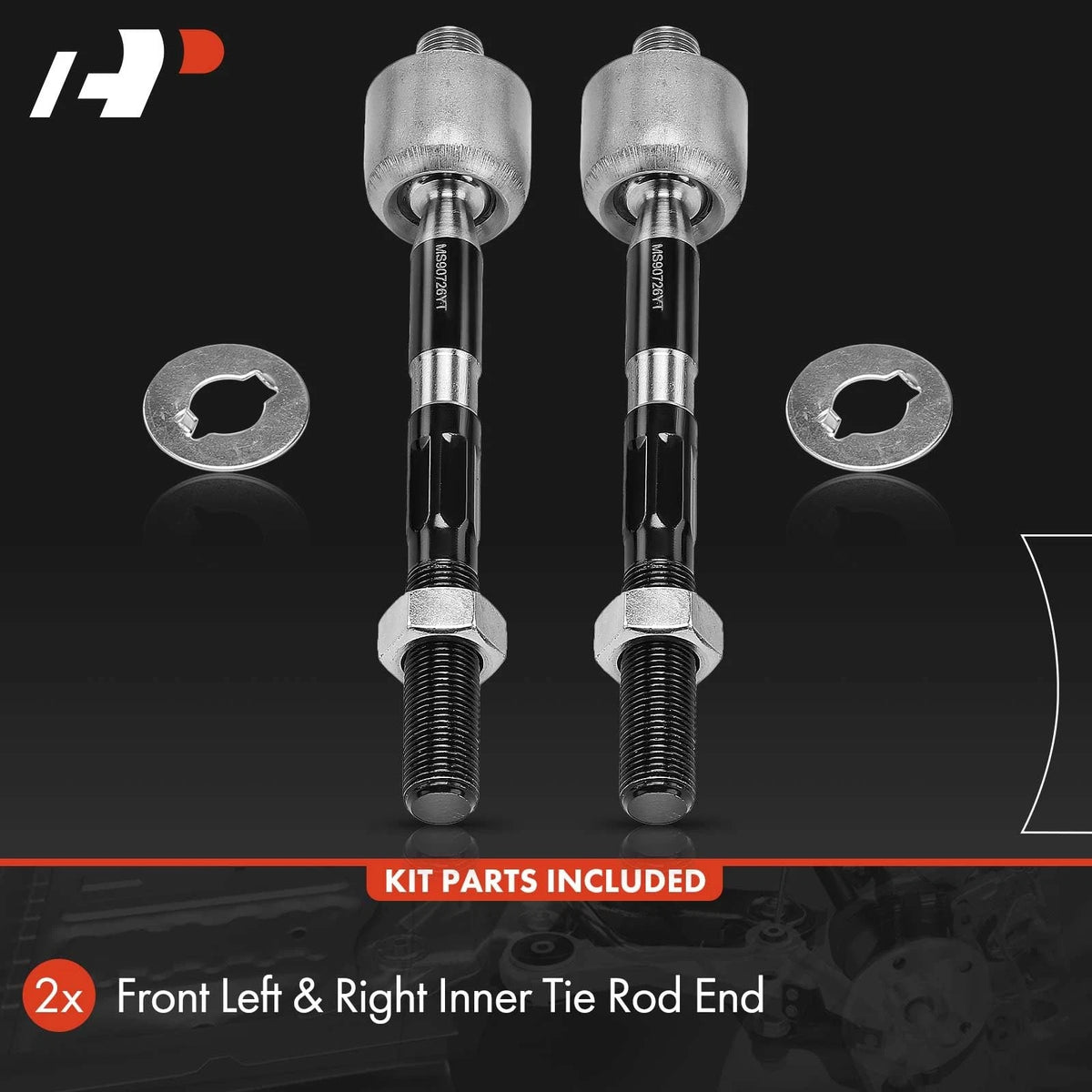 2X Front Inner Tie Rod Ends for Hyundai Sonata