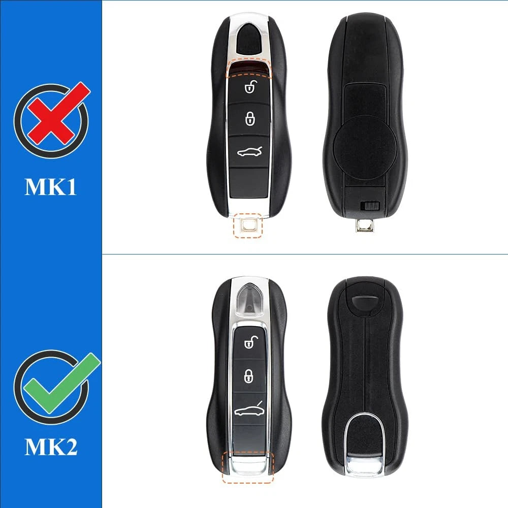 3-Piece Key Fob Shell Replacement for Porsche - Painted White