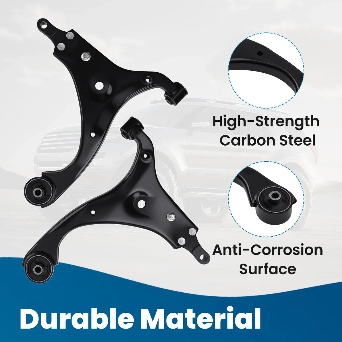 Set of 6 Lower Control Arms with Ball Joints for Hyundai Elantra (2009–2012)