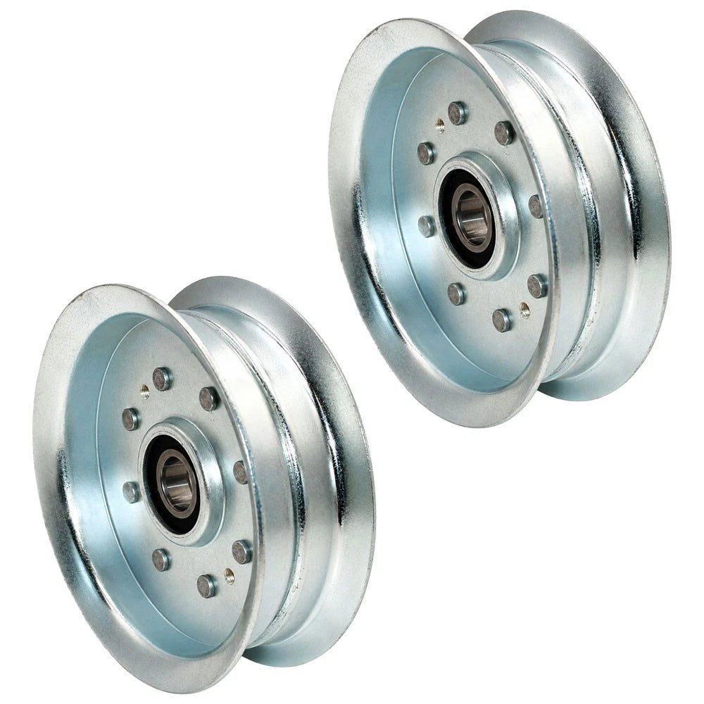2X Steel Flat Idler Pulley with Flanges for John Deere