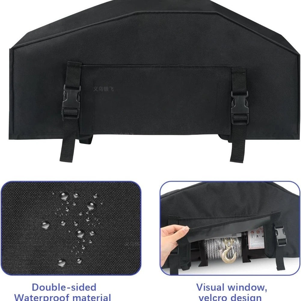 Protective Waterproof Winch Cover 900D Oxford for Electric Winches (Black)