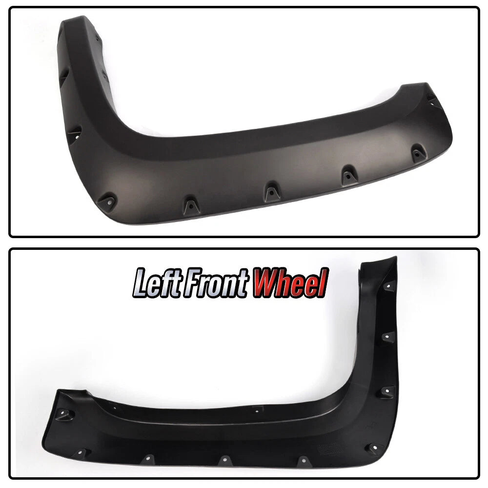 Fender Flares Pocket Style for Chevy Silverado 1500 (2007–2013) J-02RSA4513ABK