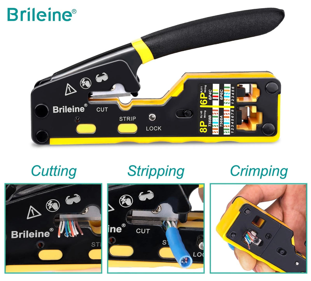 RJ45 Crimp Tool Pass Through Kit for Automotive (13.5 cm x 7 cm)