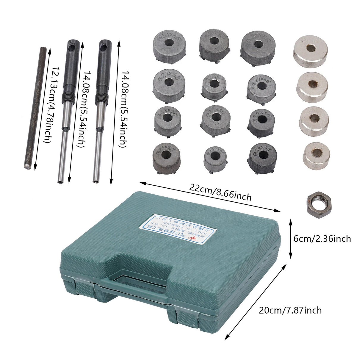 Set of 4 Universal Valve Seat Reamer Grinding Wheels for Valve Tools