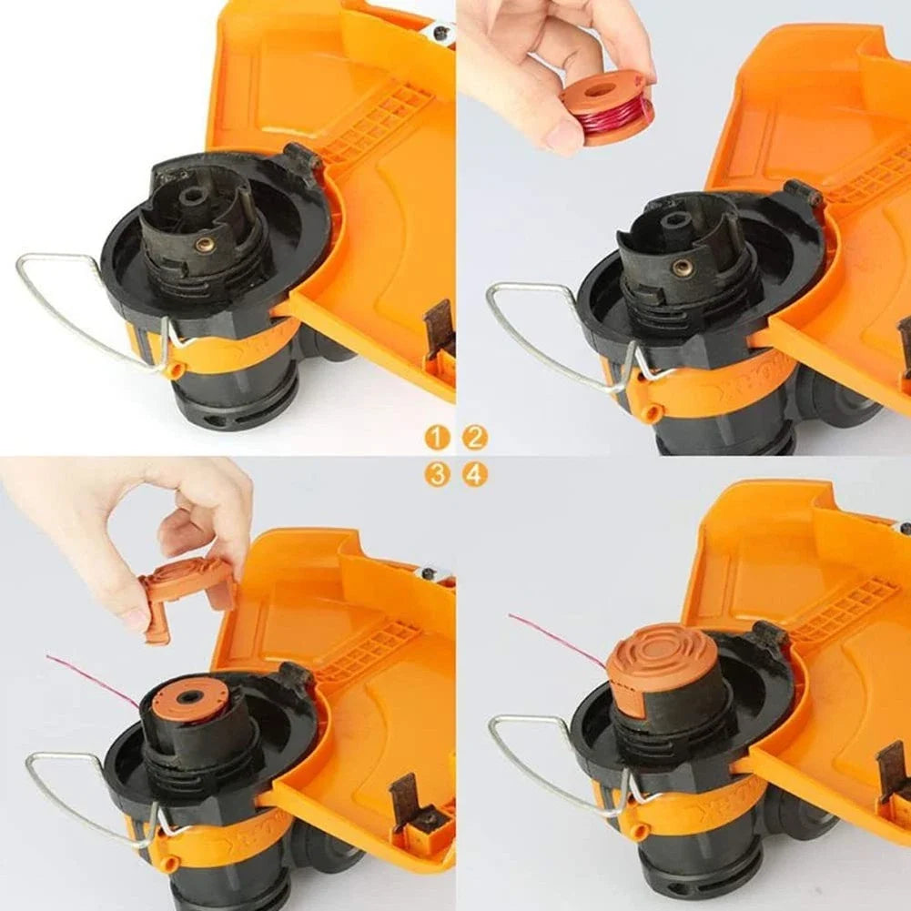 Set of 4 Spools + 1 Cover for WA0004 20V WG151 Grass Cutter (Lawn Mower)